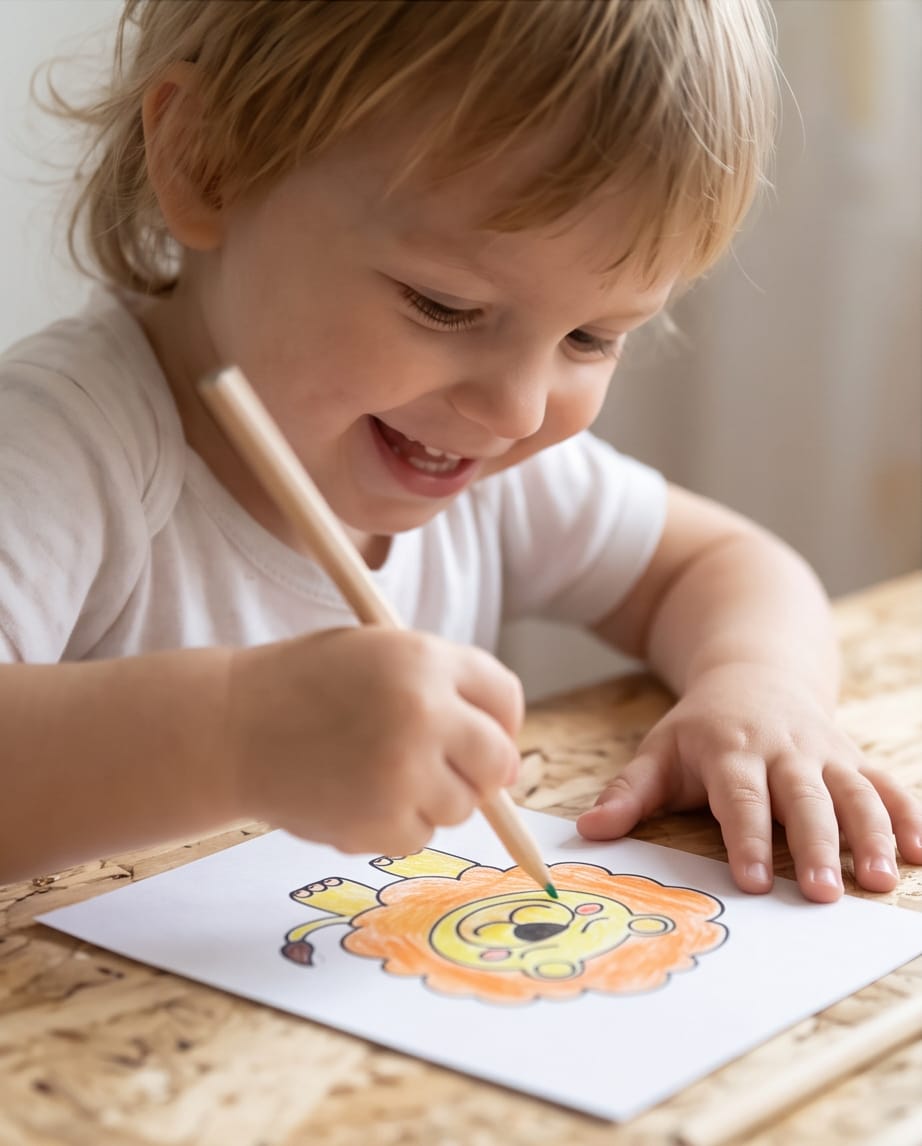 Conjunto Lápis e desenhos para pintar